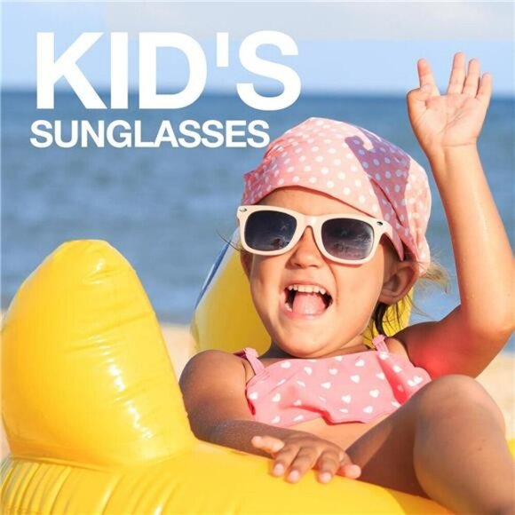 Kids Polarized Sunglasses UV Protection Flexible Rubber Strap Boys Girls Shade - Picture 2 of 7